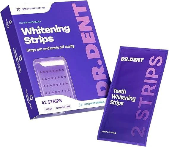 Συσκευασία DR.DENT™ Ταινίες Λεύκανσης με φακελάκι 2 ταινιών